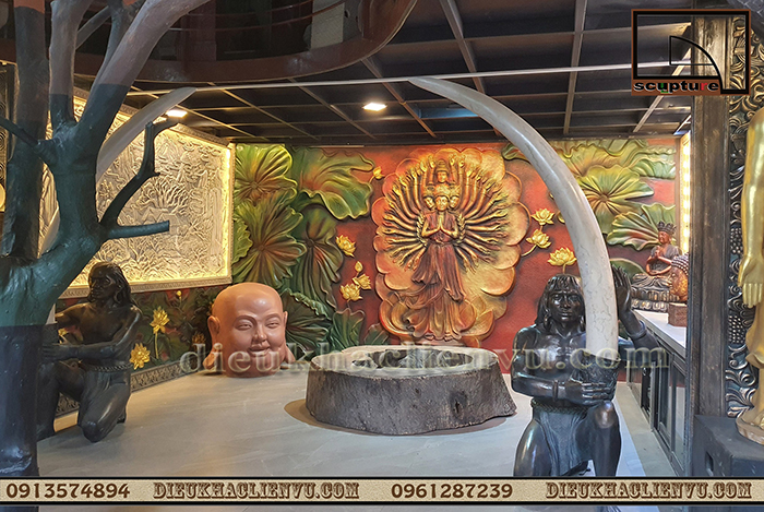 Tranh điêu khắc trang trí nội thất tâm linh